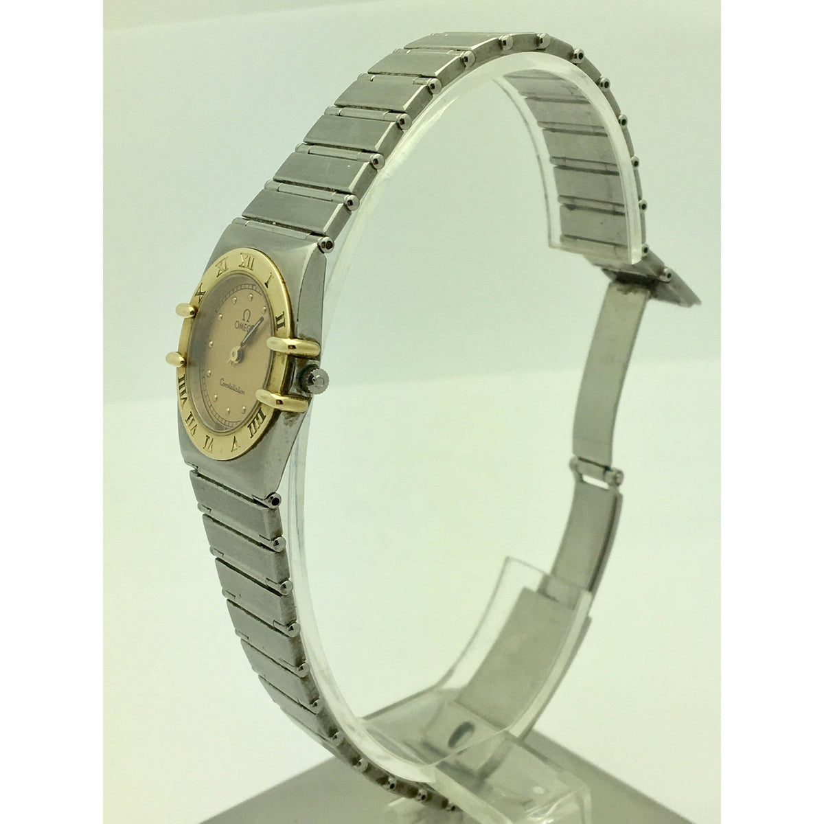 Omega Constellation Ladies 18K Gold & Stainless Steel Quartz Bracelet Watch 1455