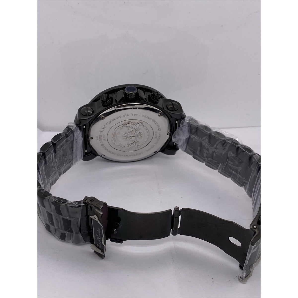 Joe Rodeo Men's Black Dial Black Stainless Steel Bracelet 120 Diamond 4.75 CT Watch JJU80