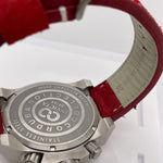 Invicta Men's Corduba Black Dial Red Leather Strap Quartz Watch 22164