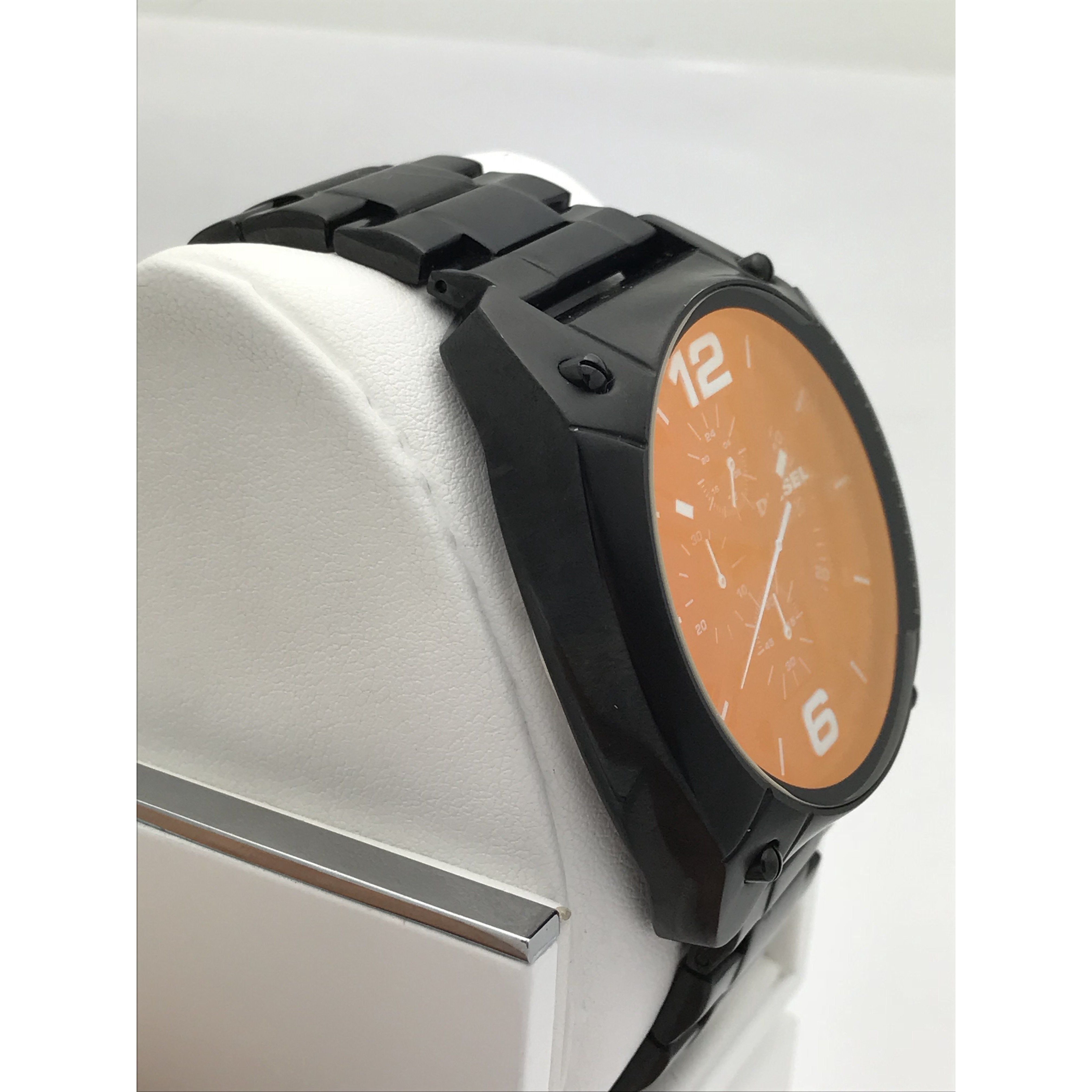 Diesel Men's Overflow Chrono Black Dial Black Ion Plated Watch