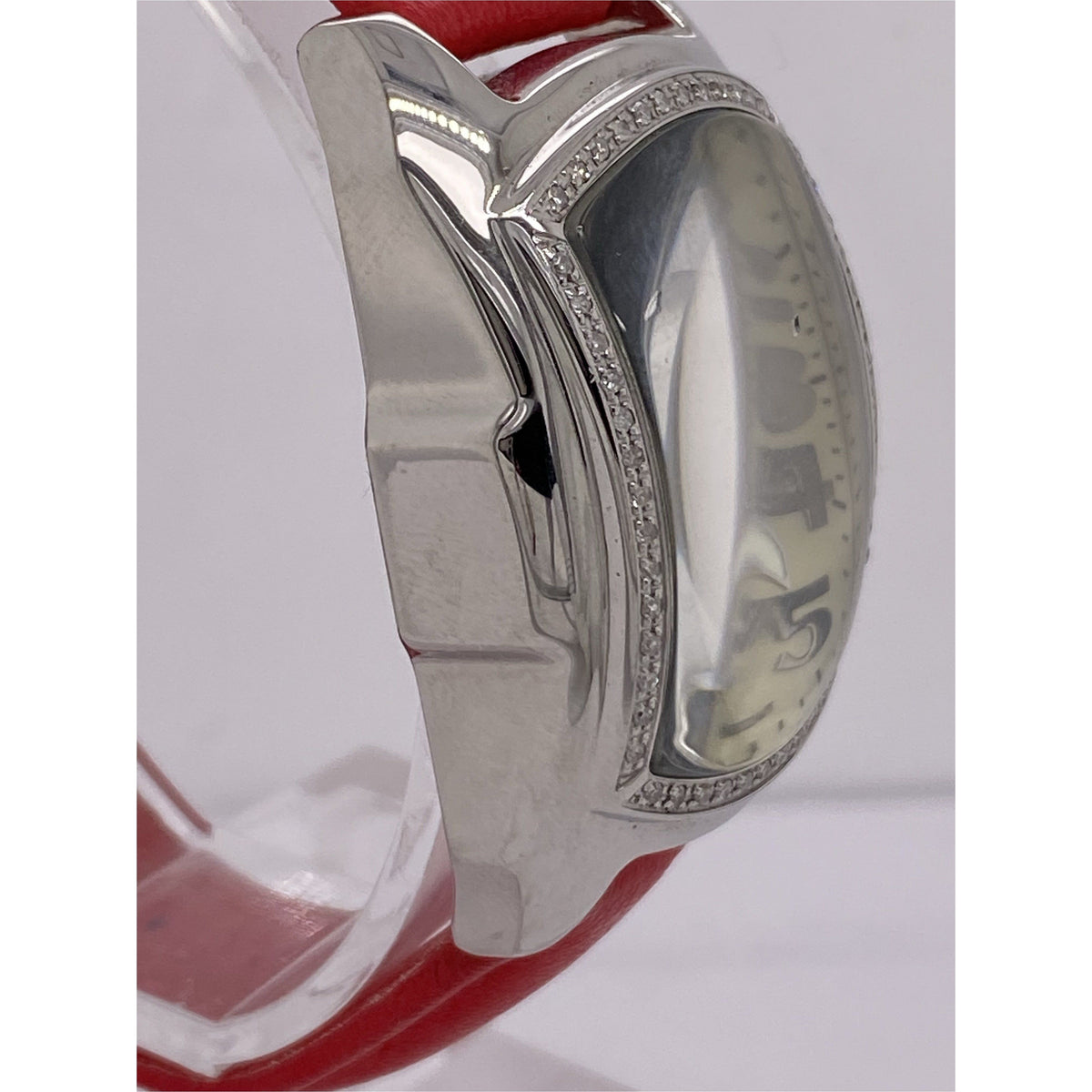 Invicta Ladies Lupah Beige Dial Red Leather Strap Watch 2009