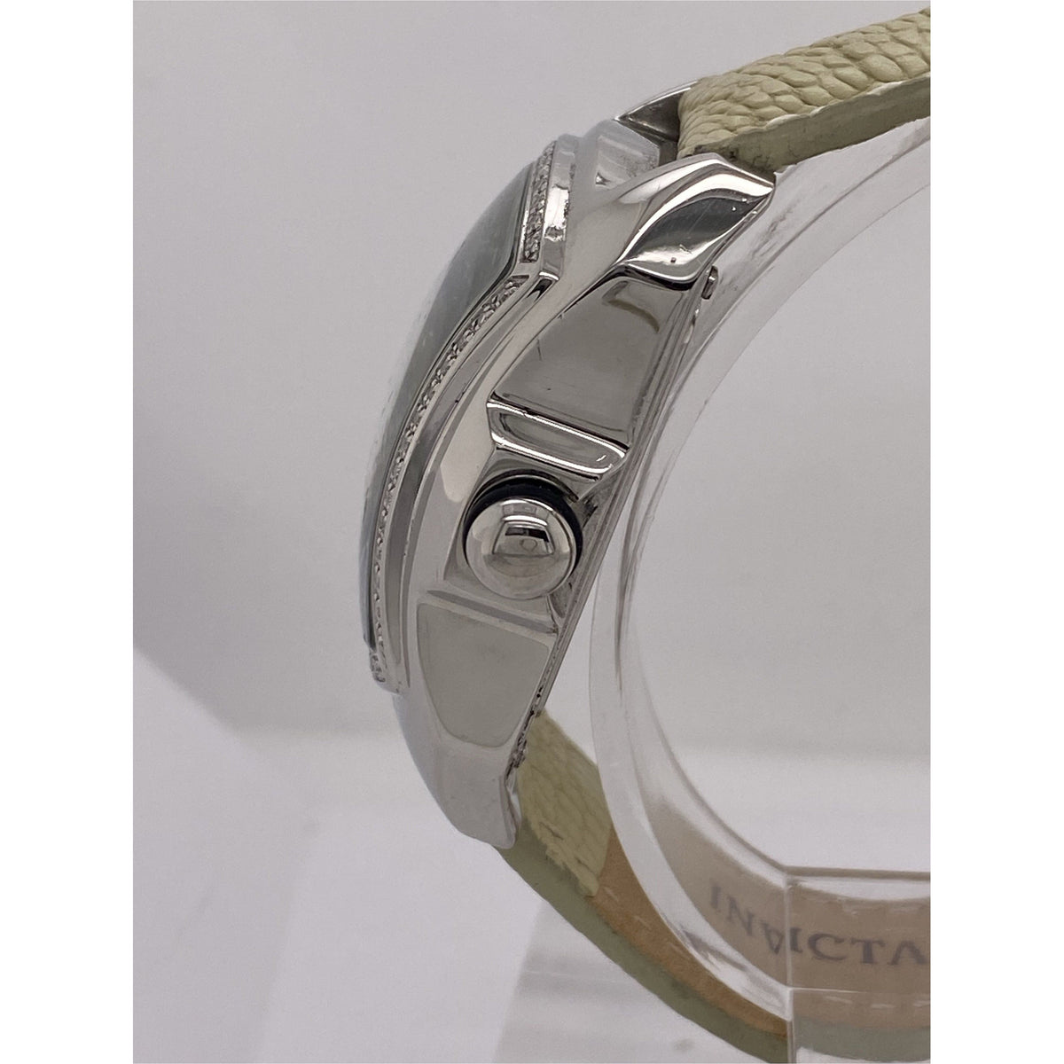Invicta Ladies Lupah Beige Dial Beige Genuine Ostrich Strap Watch 2009
