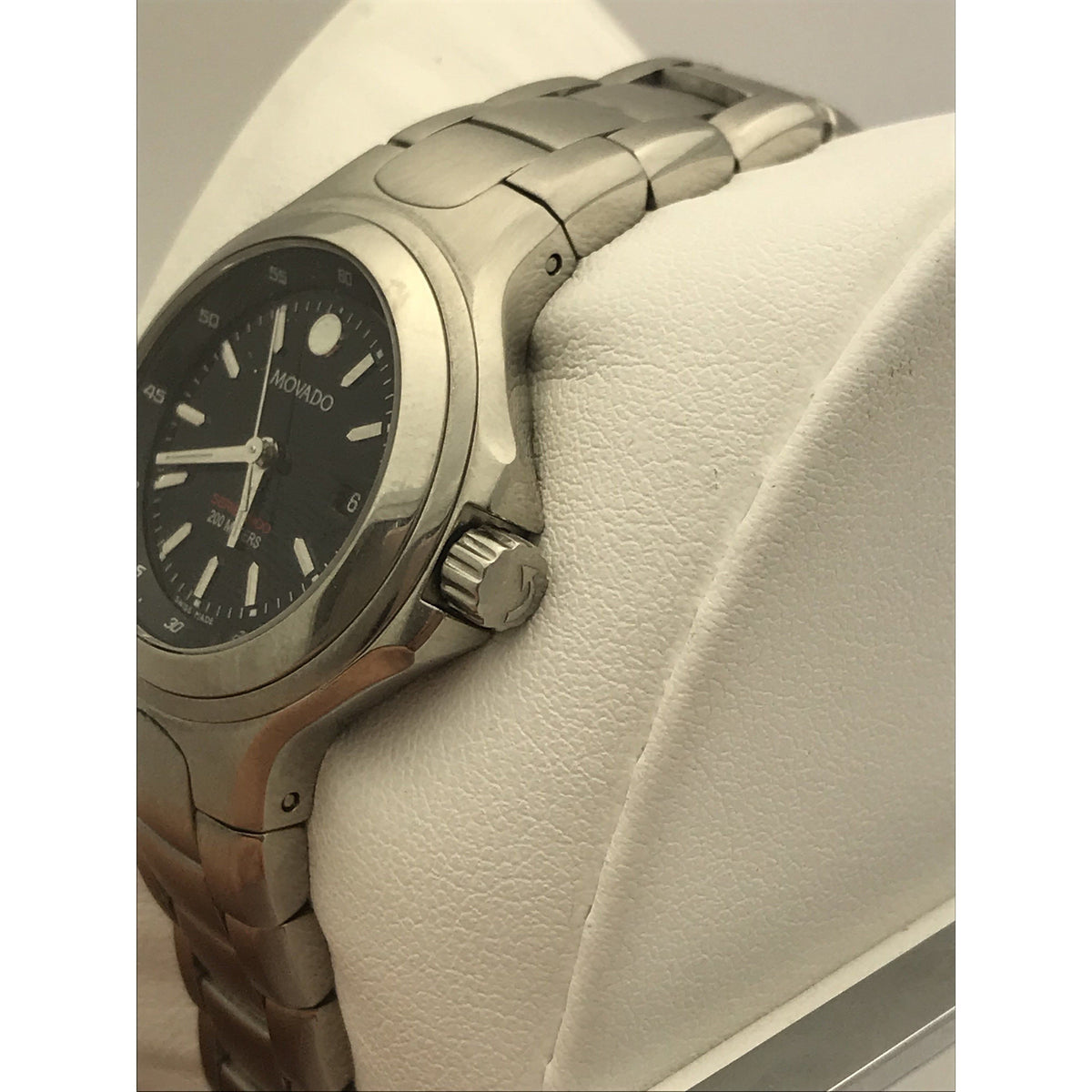 Movado Ladies Series 800 Black Dial Stainless Steel Bracelet Watch 8817561