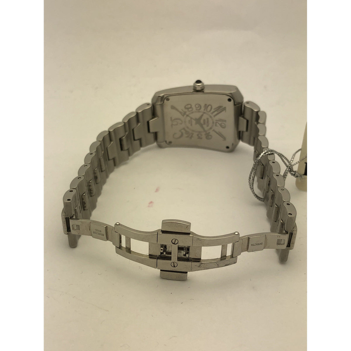 Invicta Men's Black Dial Diamond Bezel Silver Tone Stainless Steel Bracelet Watch