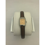 Emporio Armani Ladies Bronze Dial Brown Genuine Leather Strap Watch AR5507