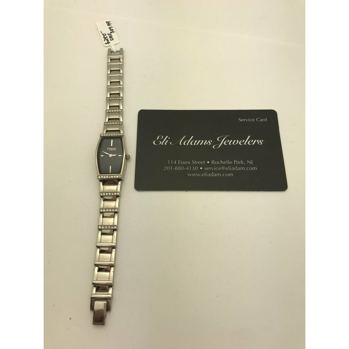 Caravelle by Bulova Women's Crystal Accented Black Dial Watch 43T17