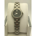 Movado Ladies Museum Black Dial Stainless Steel Bracelet Watch 0602753