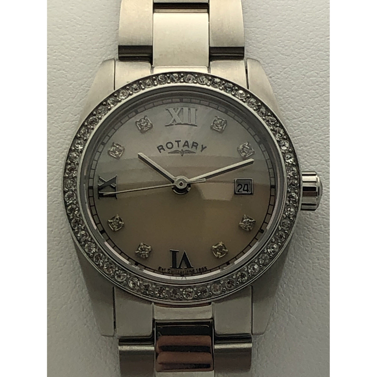 Rotary Ladies MOP Dial Havana Dolphin Standard Stainless Steel Watch LB02343/07