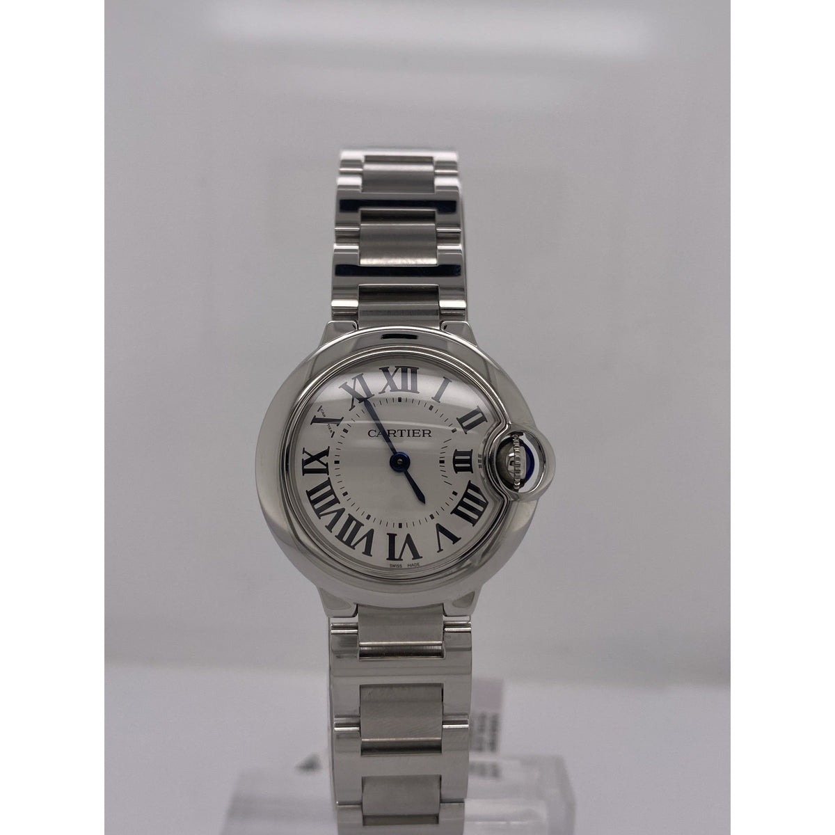 Cartier Ladies Balloon Bleu Silver Dial Stainless Steel Quartz Watch W69010Z4