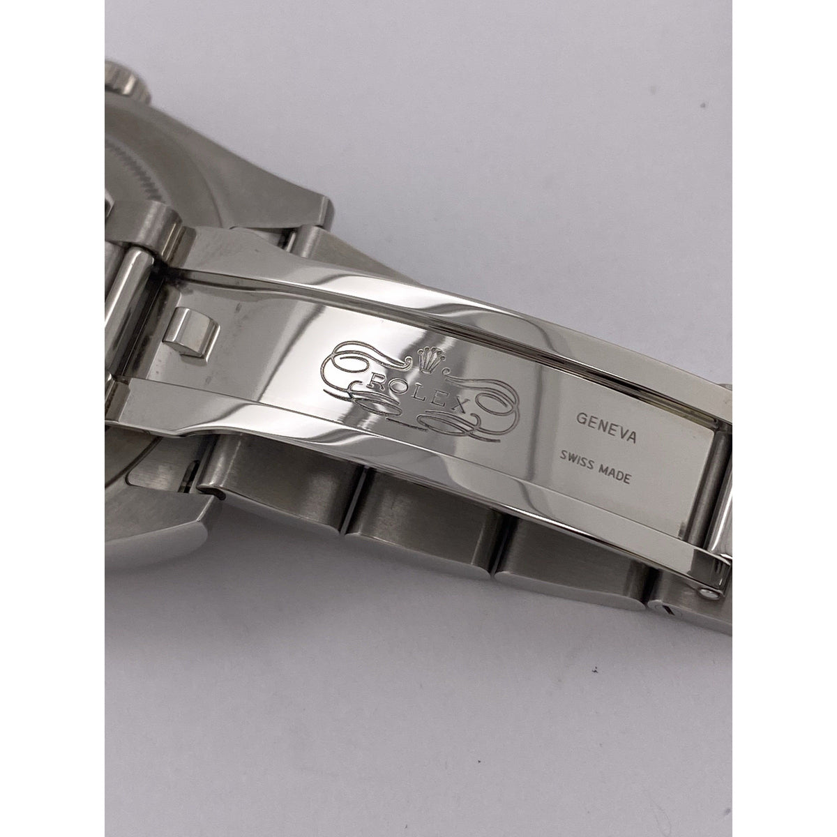 Rolex Men's Oyster Perpetual 39MM Silver Dial White Gold Bezel Oyster Bracelet Watch
