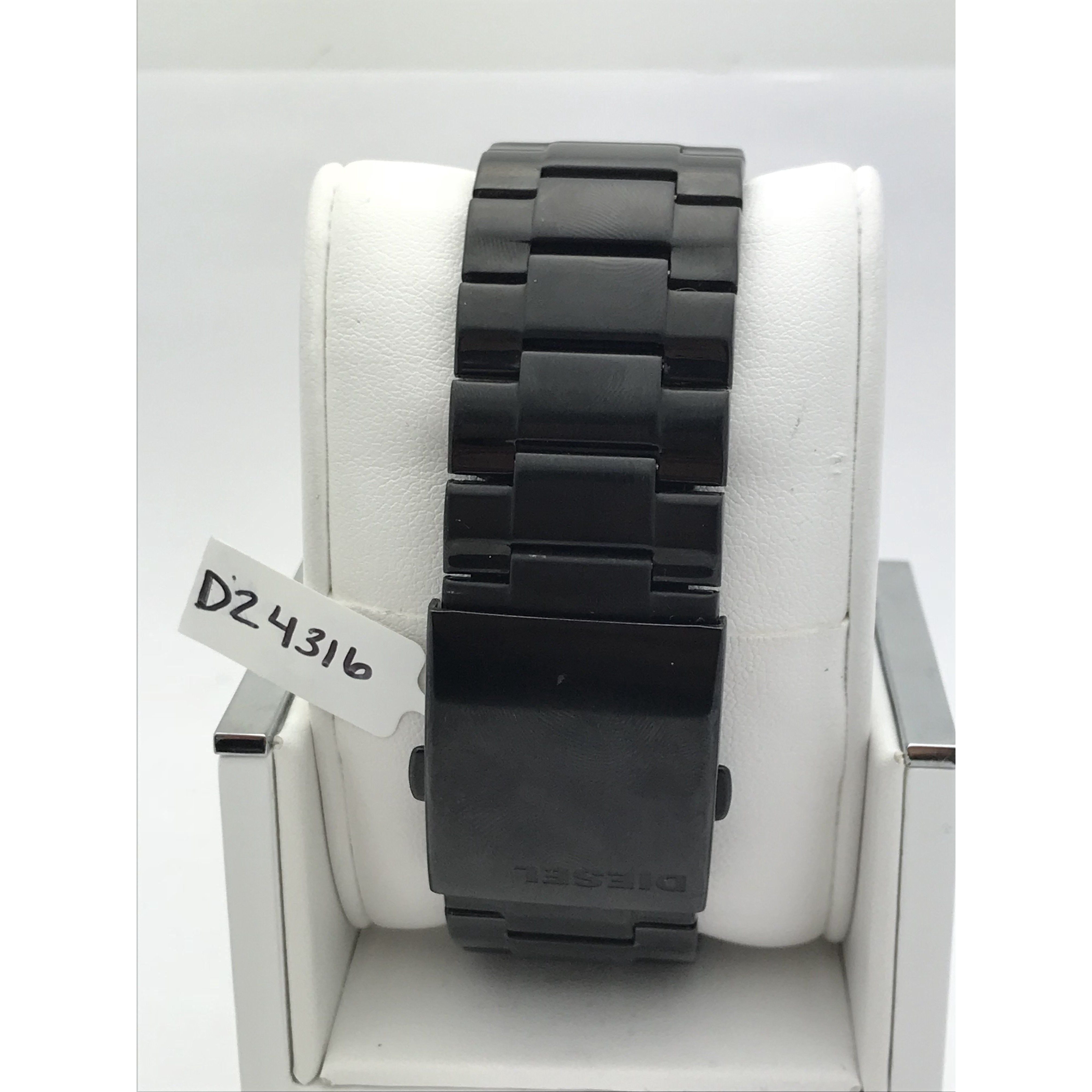 Diesel Men's Overflow Chrono Black Dial Black Ion Plated Watch