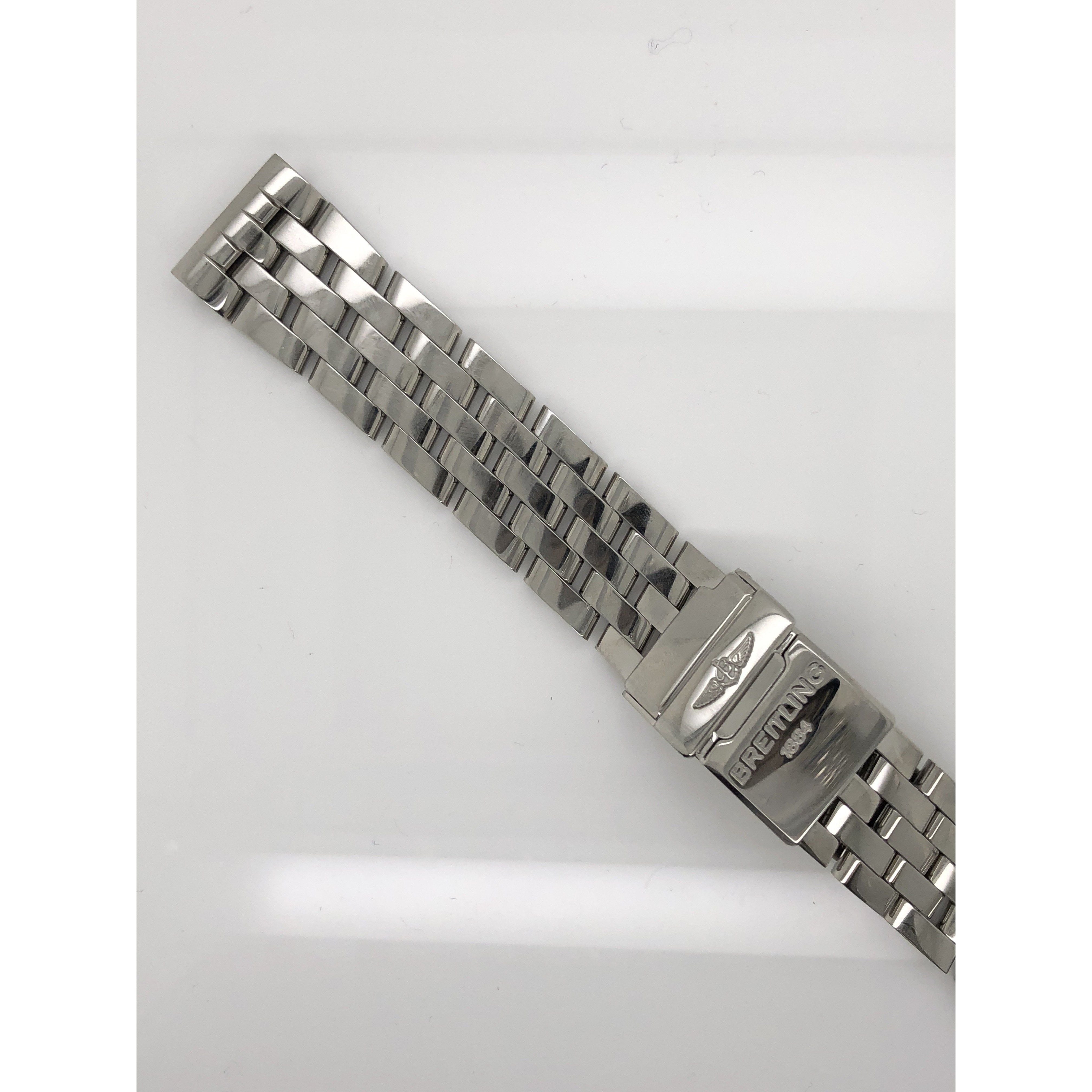 Breitling Pilot Silver Stainless Steel Band Strap Bracelet