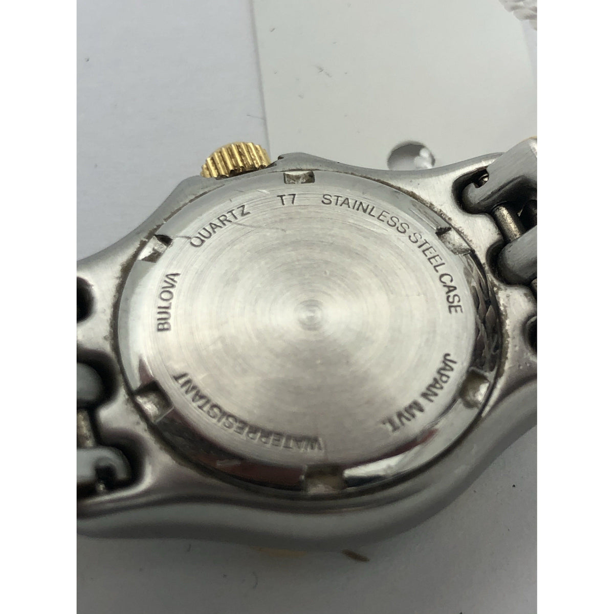 Bulova Ladies Marine Star Gold Tone Dial Two Tone Stainless Steel Watch 98M41
