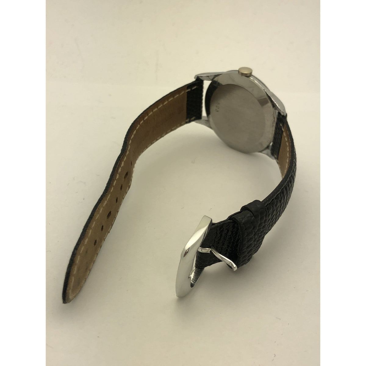 Baume & Mercier Champagne Dial Black Genuine Calfskin Strap Unisex Watch 523