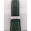 Breitling Green Leather Strap Stainless Steel Deployment Clasp 22-20mm 322X