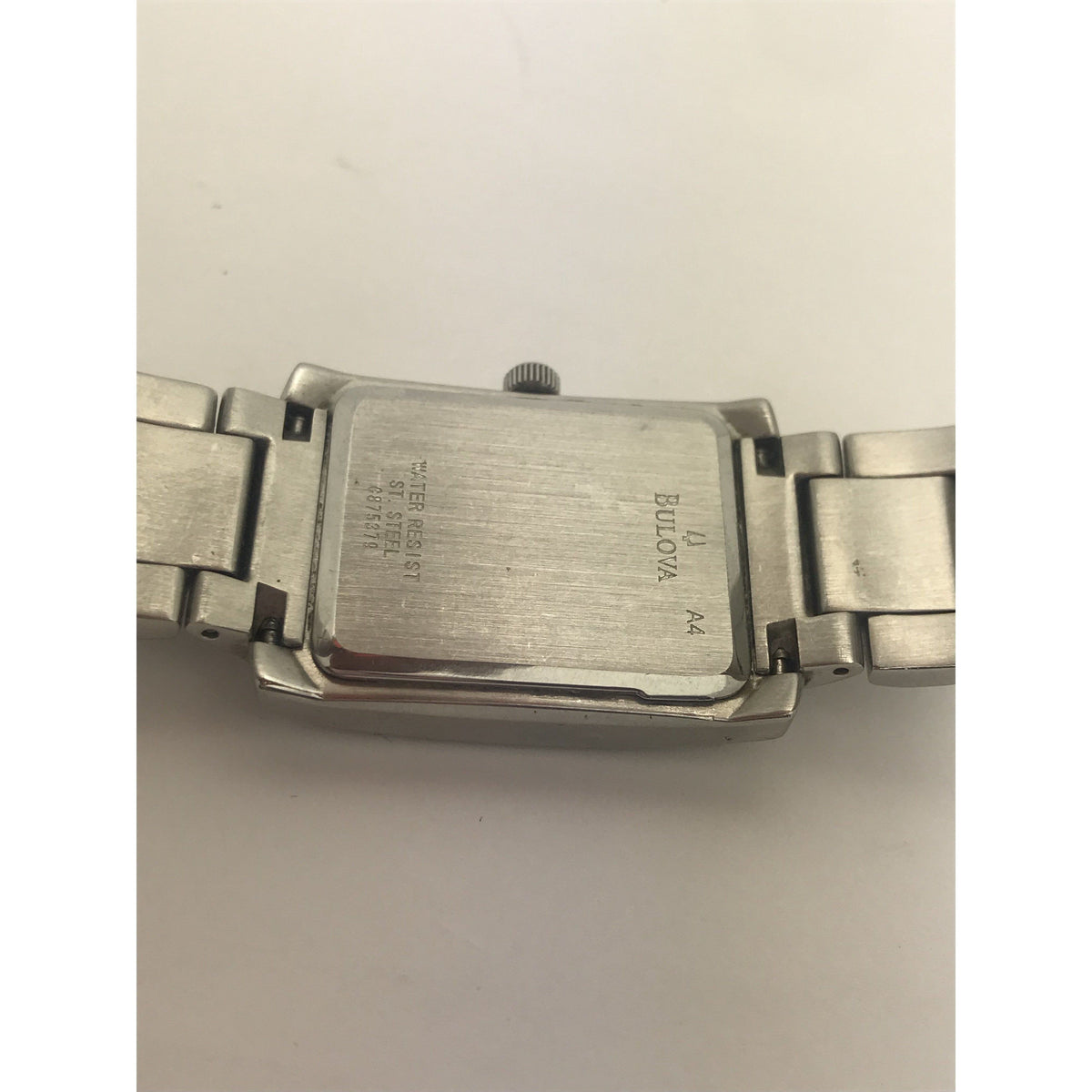 Bulova Ladies White Dial Silver Tone Stainless Steel Bracelet Watch 96G25