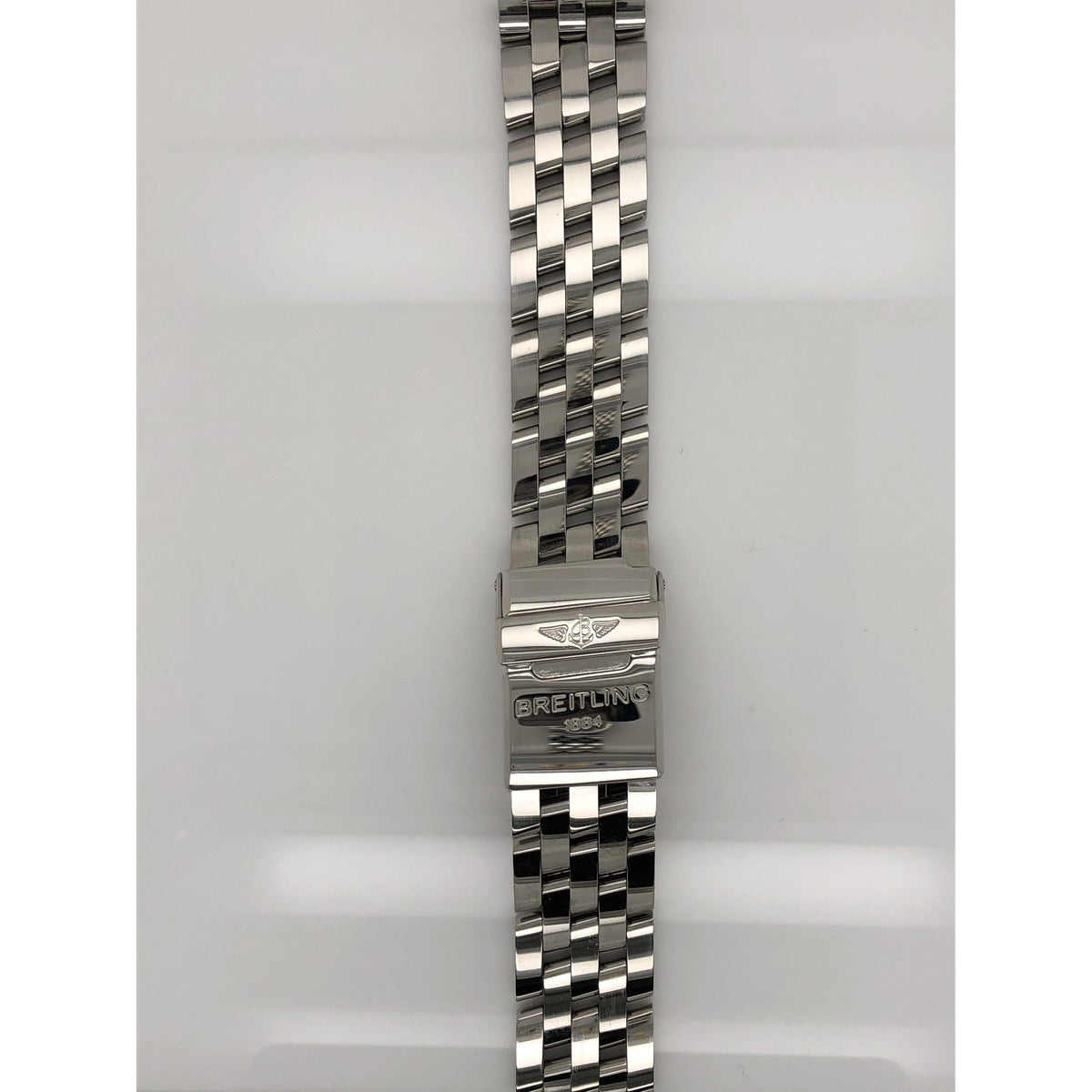 Breitling Silver Stainless Steel Strap Deployment Buckle 19-18mm 409A