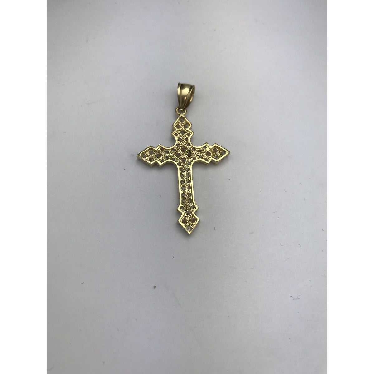14K Toned Cross with CZ Stones CHAR019
