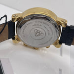 Aqua Master Men's Silver Dial Black Leather Strap Diamond Bezel Watch