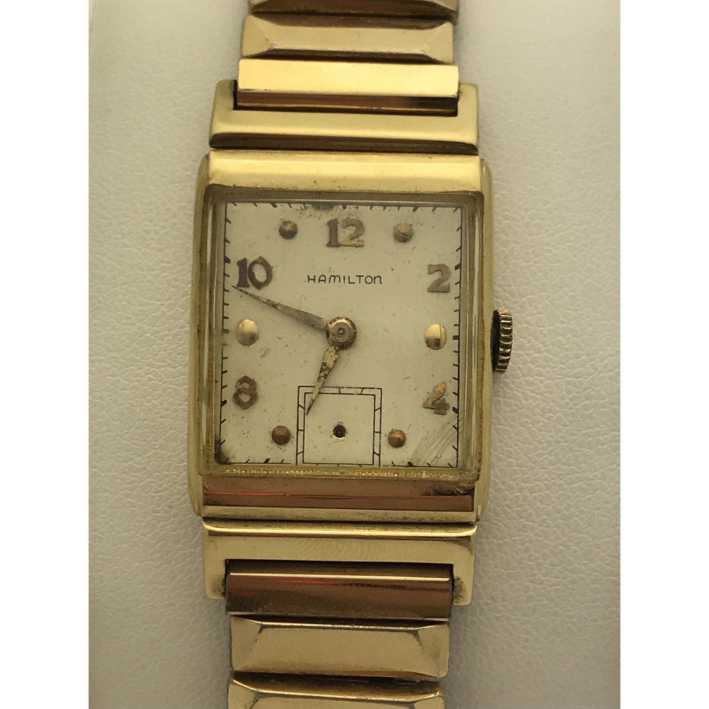 Mens gold watch on sale with stretch band