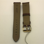 STPBR20MM002 Tissot Brown Genuine Leather Strap OEM With Stainless Steel Gold Tone Buckle T600013527
