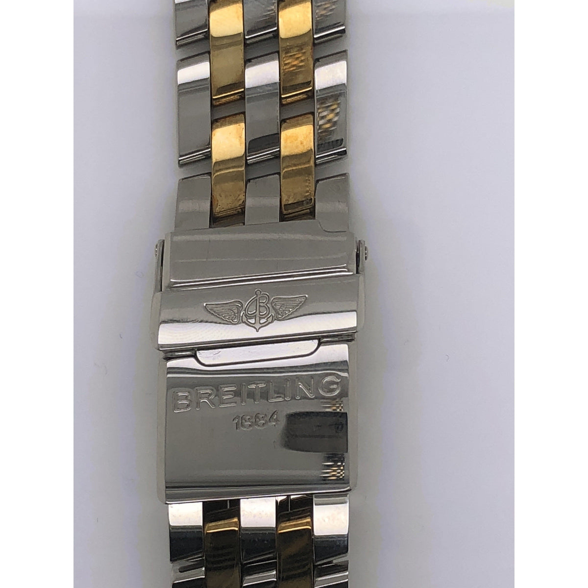 Breitling Two Tone Stainless Steel Strap Deployment Buckle 19-18mm 340D