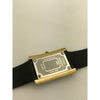 Movado Ladies Eliro Rectangle Black Dial Black Leather Strap Watch 0601906