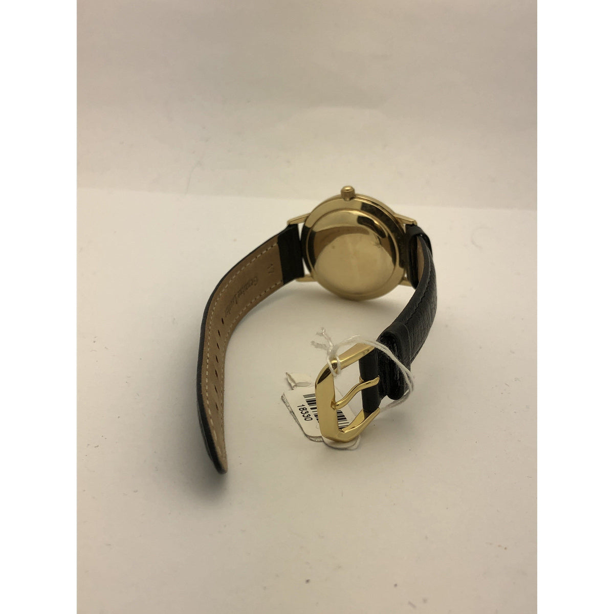 Tiffany & Co. Unisex 14K Gold Case Black Leather Strap Automatic Watch