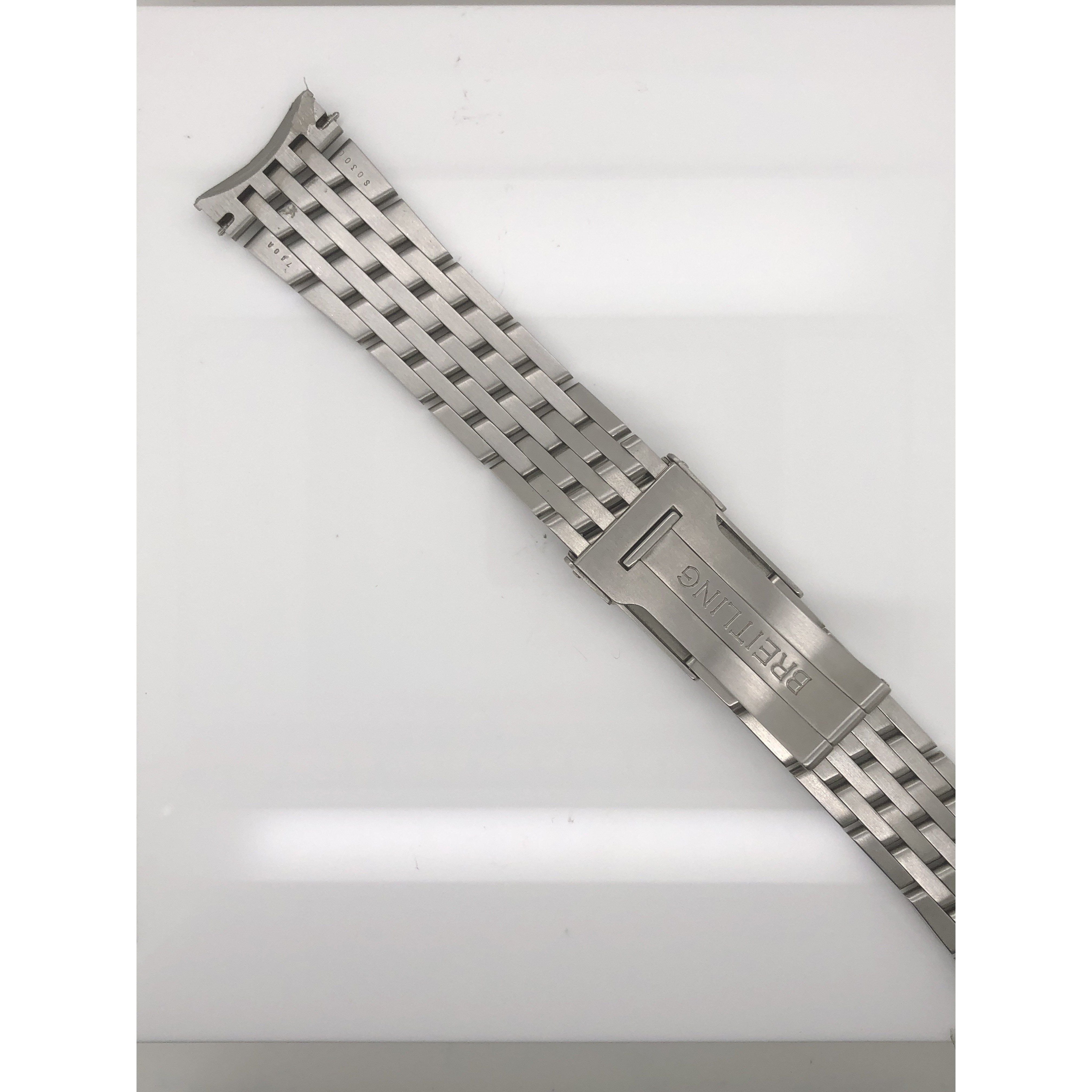 Breitling Silver Stainless Steel Strap Deployment Buckle 22-18 mm
