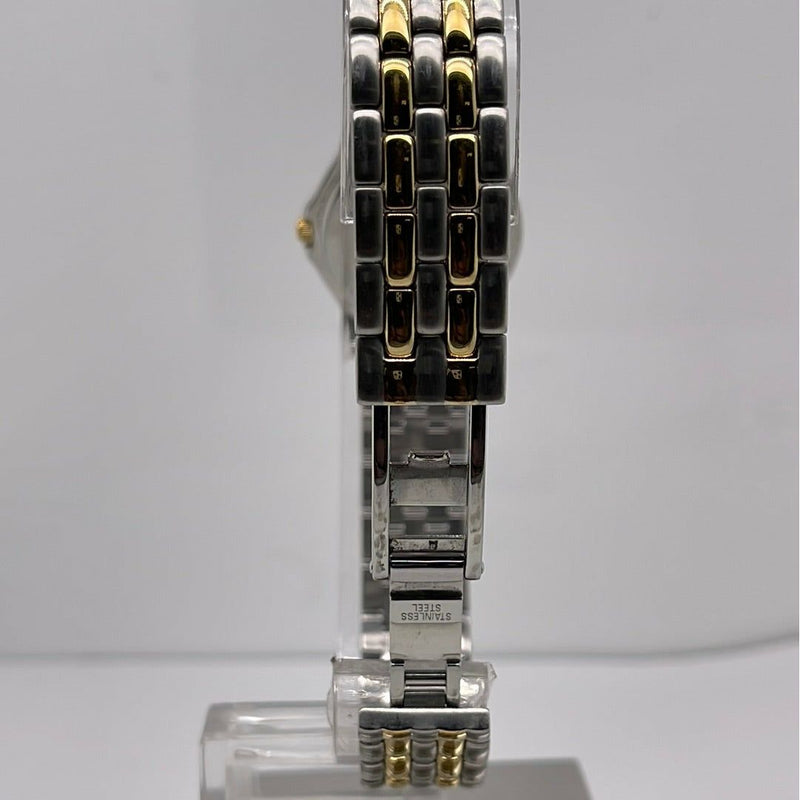 Movado Ladies Black Dial Diamond Bezel Two-Tone Stainless Steel Bracelet Watch 0690863