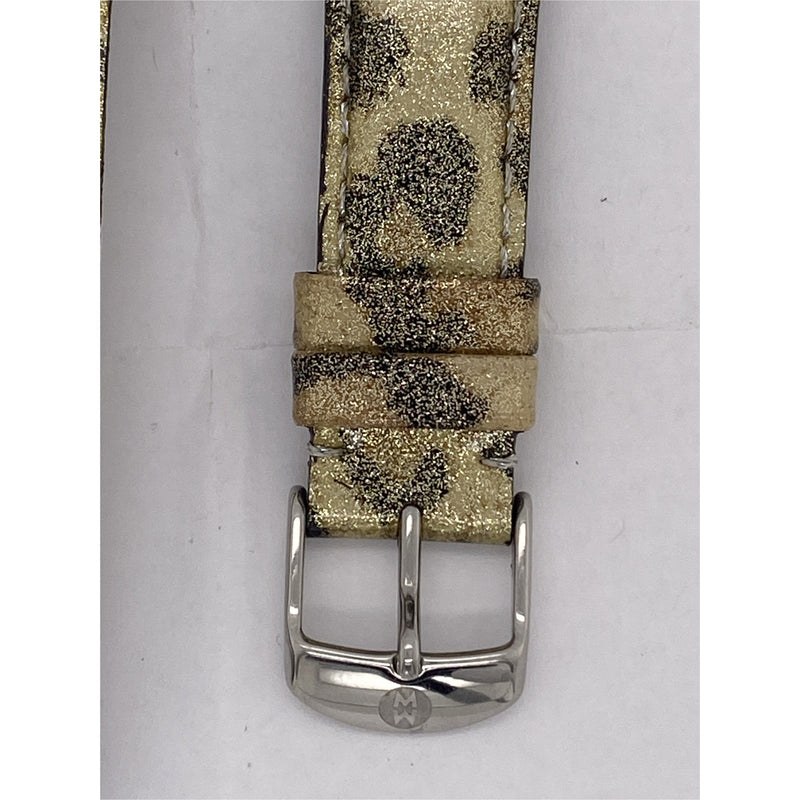 Michele Ladies Genuine Leather Leopard Print Watch Strap MS18AA350189