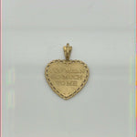 14K Yellow Gold For My Wonderful Sister Charm Pendant P019