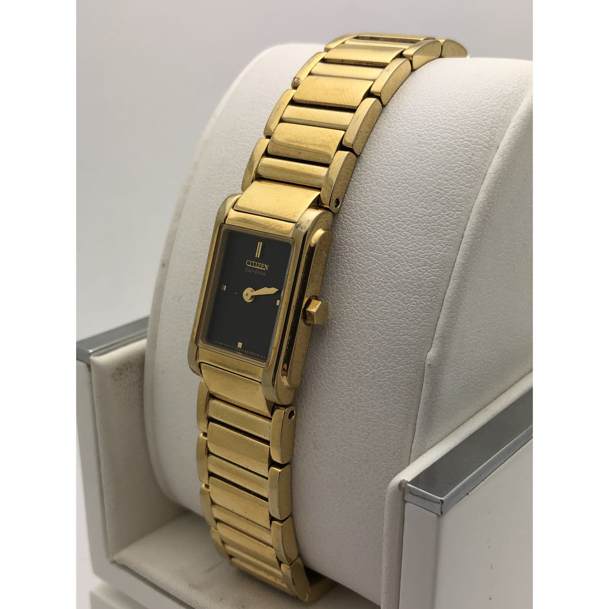 Citizen Ladies Black Dial Gold Stainless Steel Bracelet Watch 650127