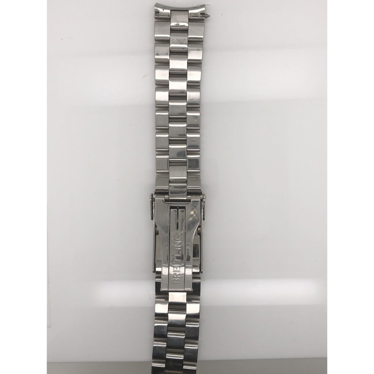 Breitling Silver Stainless Steel Strap Deployment Buckle 20-18 mm 878A