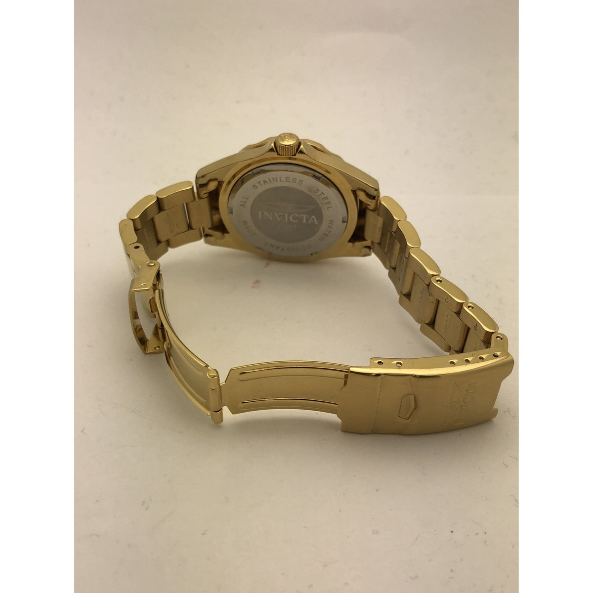 Invicta Men's Blue Dial Gold Tone Stainless Steel Bracelet Quartz Watch 8937