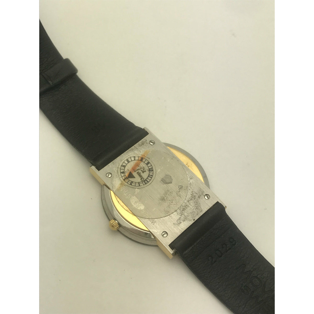 Movado Ladies Museum Black Dial Black Leather Band Watch 0603859