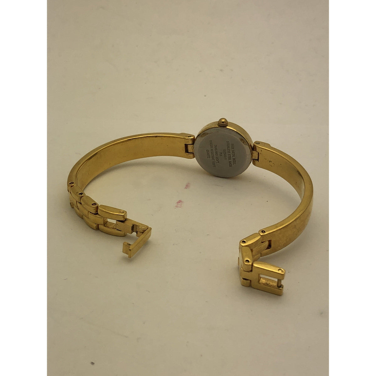 Anne Klein Ladies White Mother of Pearl Dial Gold Tone Bracelet Watch 753