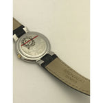 Movado Ladies White Dial Black Leather Strap Watch 0602836