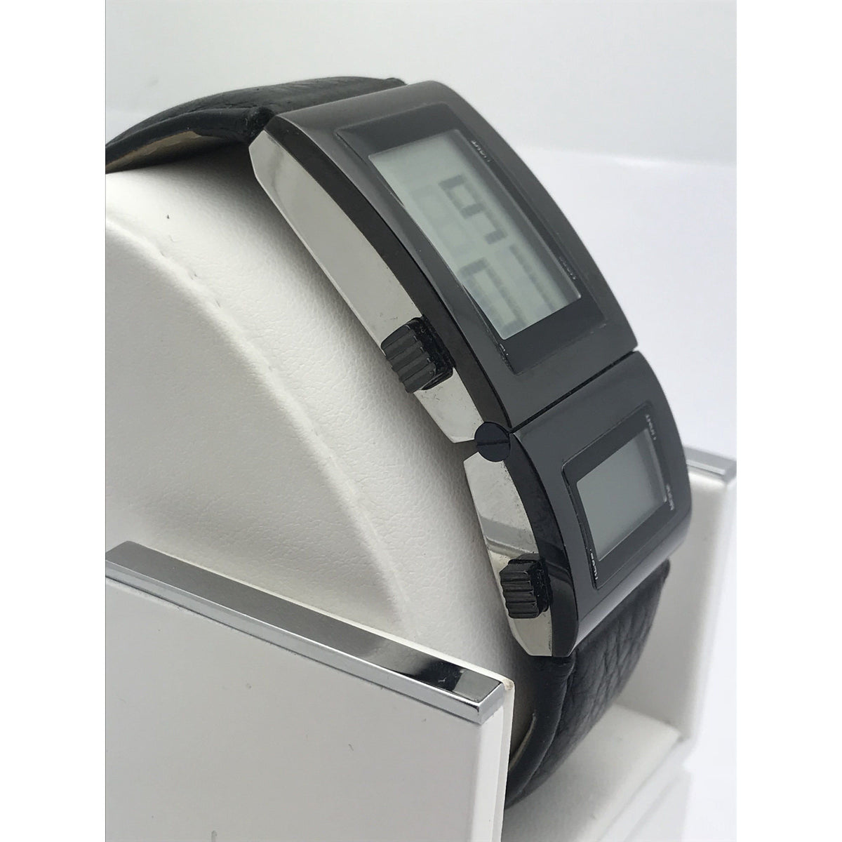 Dolce & Gabbana Men's Highlander Black Leather Band Digital Quartz Watch DW0360