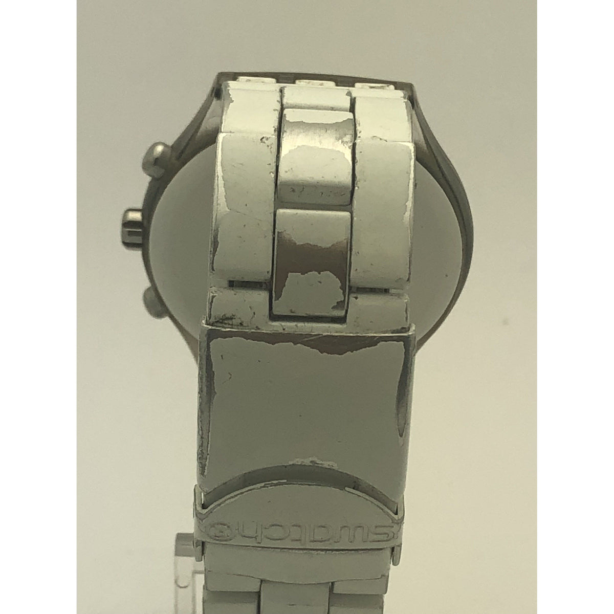 Swatch Swiss Women's White Dial White Band Watch 155V
