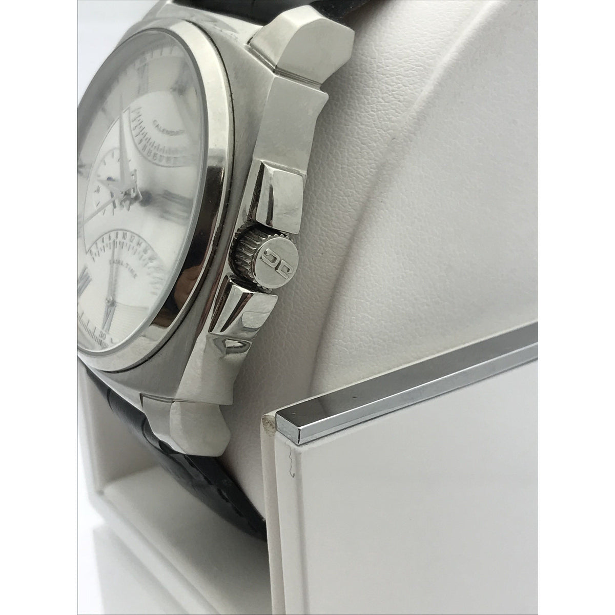 Jorg Gray Men's Square Silver Dial Black Leather Band Watch JG1040-14 101185