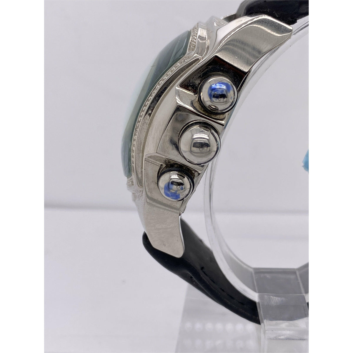 Techno Swiss Men's Rectangle Silver Dial Black Strap Watch G06TS11767