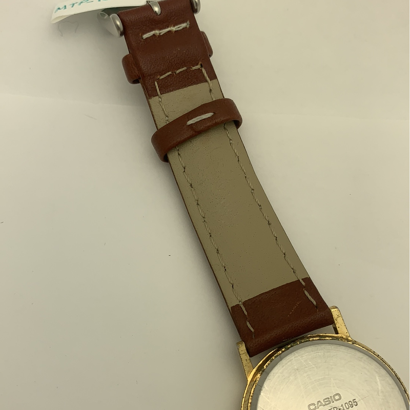 Casio Brown Leather Strap Watch MTP-1095 – ELI ADAMS JEWELERS