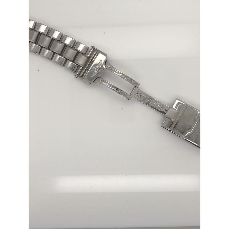 Breitling Silver Stainless Steel Strap Deployment Buckle 20-18 mm 878A
