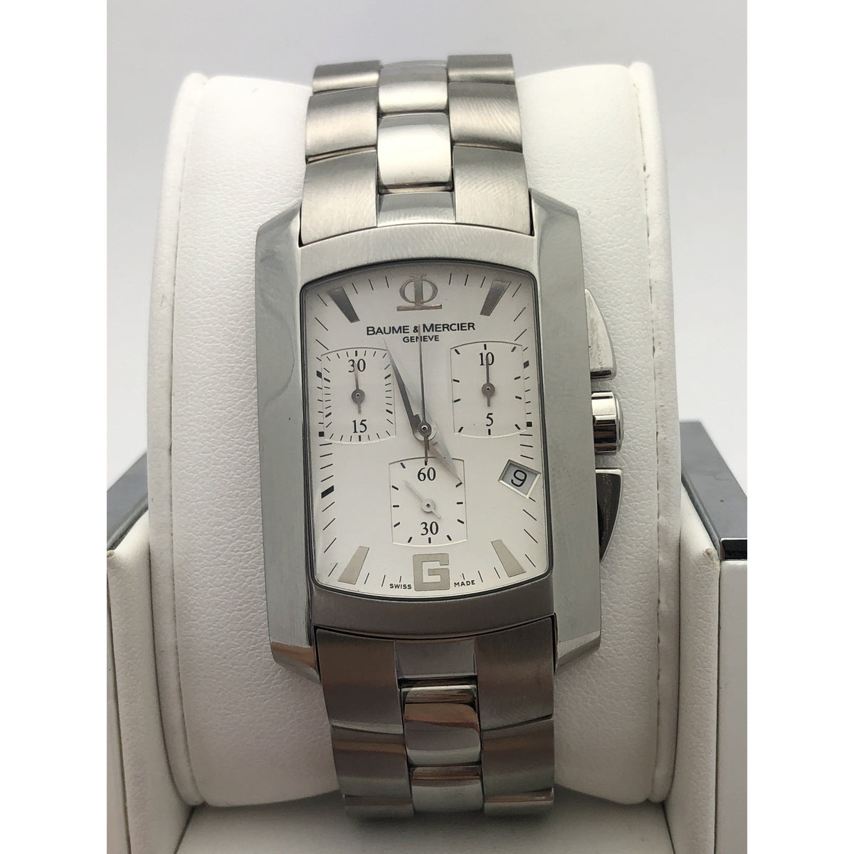 Baume Mercier Men's Hampton Chronograph Silver Dial Watch 65481