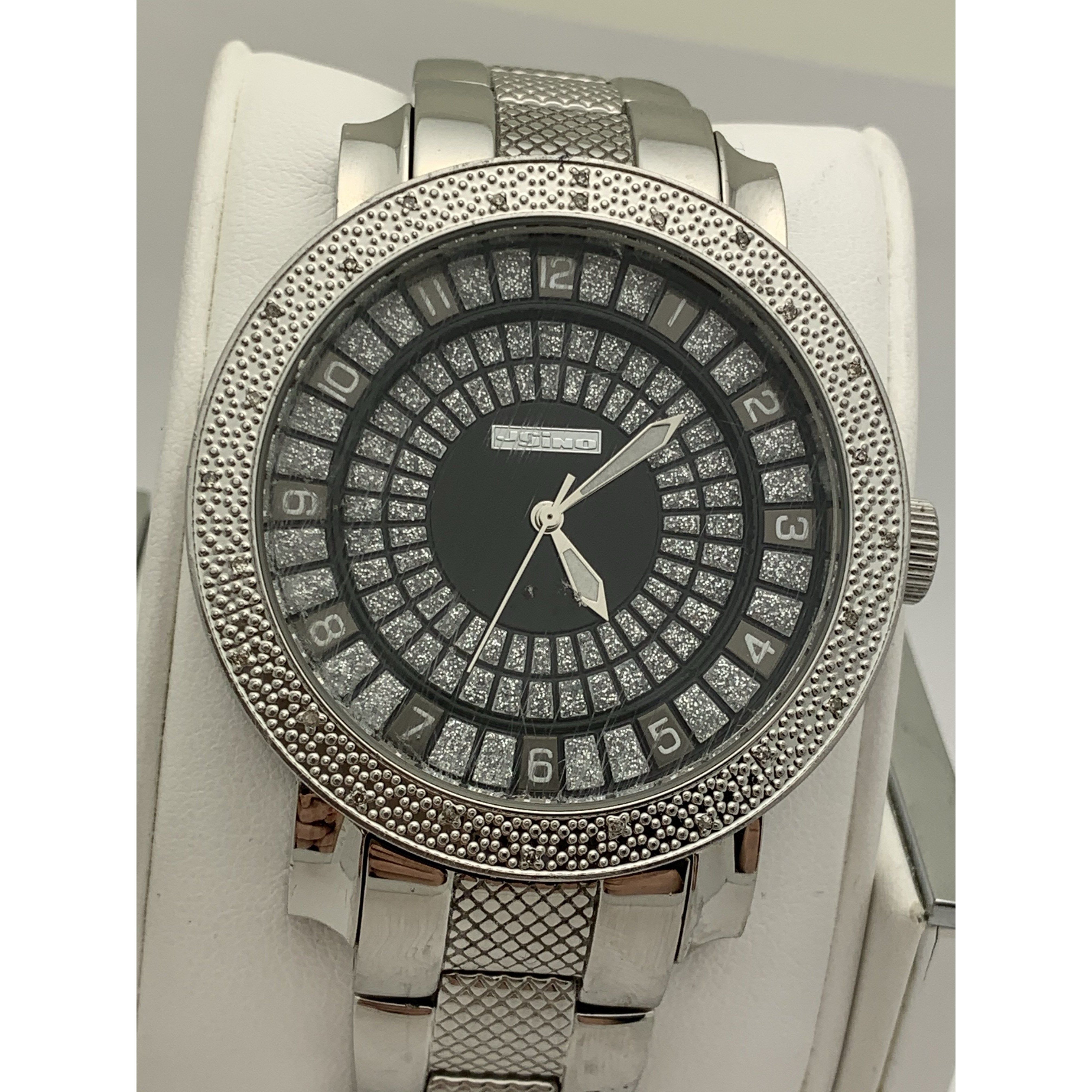 JOJO Men's Black Dial Stainless Steel Bracelet Watch IJ-1037 – ELI