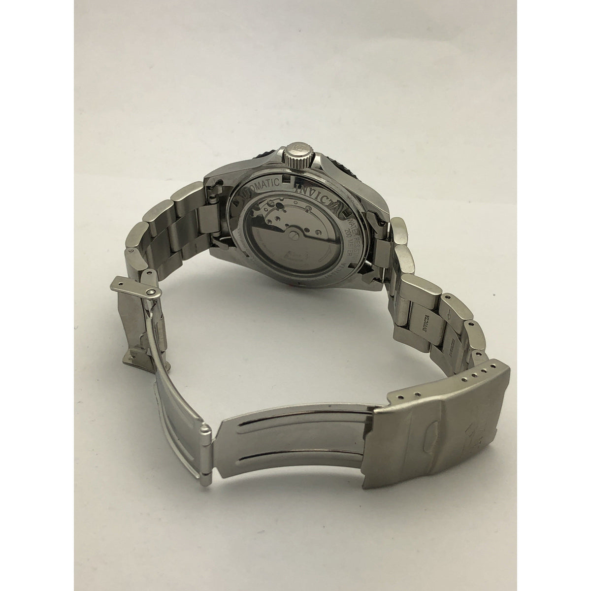 Invicta Men's Black Dial Silver Stainless Steel Bracelet Automatic Watch 4847