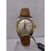 Rolex Oyster Perpetual Mid Size Chronometer Brown Leather Strap Watch 298321