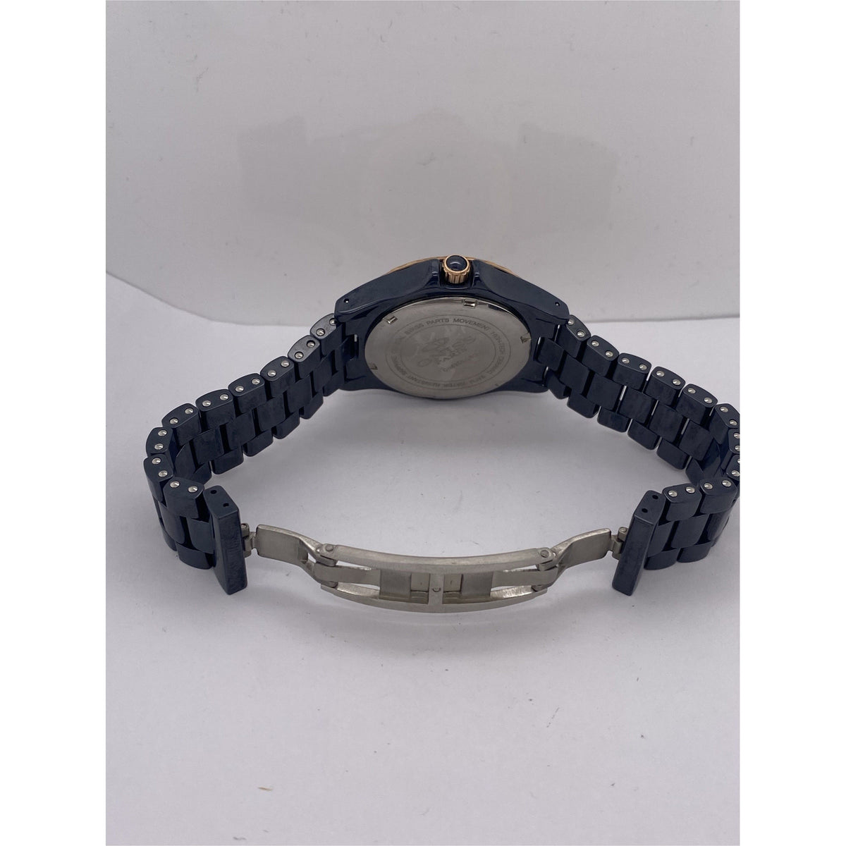 Oniss Paris Blue MOP Dial Blue Ceramic Bracelet Watch ON6200-LRG