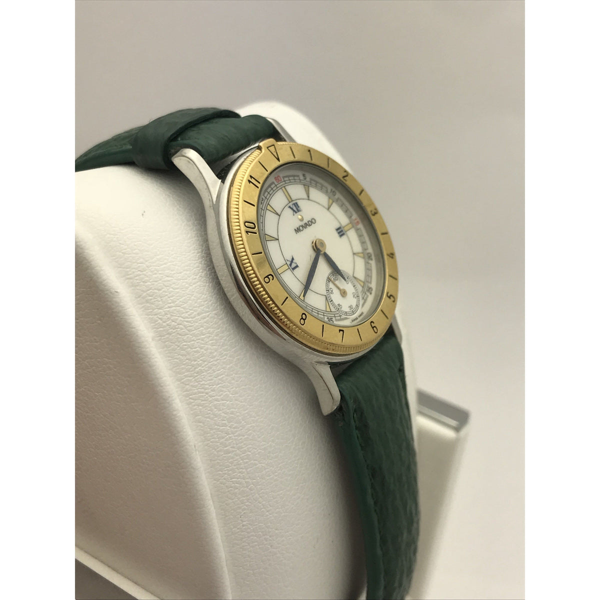 Movado Ladies White Dial Turquoise Genuine Shark Strap Watch 0290379